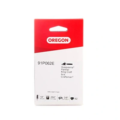 Image de Oregon Chaîne de tronçonneuse calibre 0,05&quot; à pas 3/8 po, 62 maillons d&#039;entraînement pour barre 45 cm (18 po), compatible avec Dolmar, Echo, Einhell, Ryobi et bien d&#039;autres