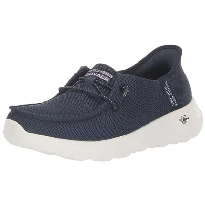 Image de Skechers Go Walk Joy Chaussures décontractées à bout mocassin mains libres pour femme, Bleu marine/lavande, 37 EU