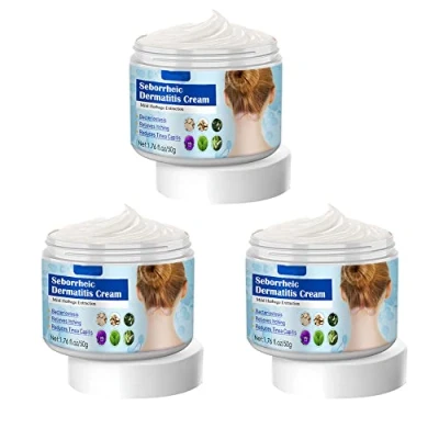 Image de Cheveux Psoriasis Séborrhéique Soins de la peau Traitements Dermatite Eczéma Tête Acné Prurit Cuir chevelu Shampooing Réparation Enlever les pellicules (3PCS)