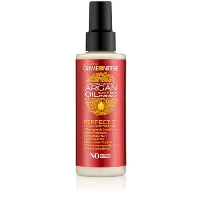 Image de Creme of Nature Argan Oil Soin Perfect 7 Spray Cheveux bénéfices en 1 produit des Bouclés Frisés et Crépus à l’Huile d’Argan du Maroc Sans Rinçage Flacon de 150ml