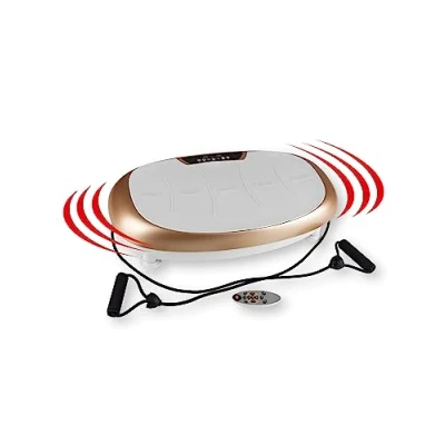 Image de VITALmaxx version 2019 Appareil d&#039;entraînement corporel avec 3 programmes fixes et 30 niveaux de vibration, 200W, champagne / gris, 63x35x15cm