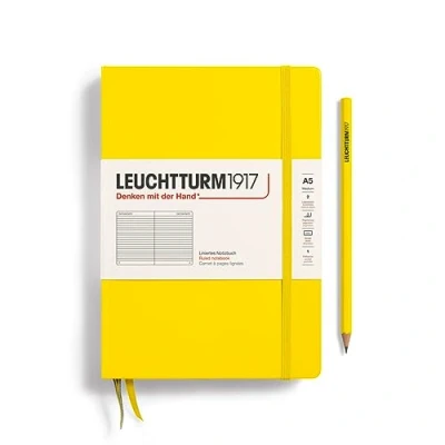 Image de LEUCHTTURM1917 344798 Carnet de notes Medium (A5) Couverture rigide, 251 pages numérotées, Citron, ligné
