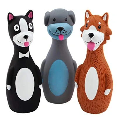 Image de Chiwava 3 Paquets 5.7 Pouces Jouet de Noël Amusant à couinement en Latex pour Les Petits Chiens Jeu interactif mâcher Aller Chercher