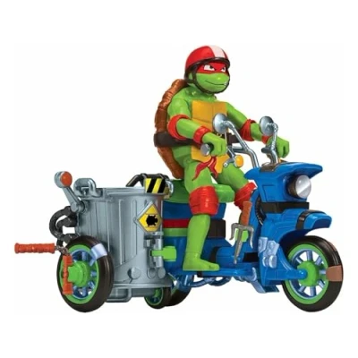 Image de Tortues Ninja, Véhicule avec Figurine Exclusive de 12 cm, Fonction Combat, Modèle aléatoire, Jouet pour Enfants dès 4 Ans, Giochi Preziosi, TU803
