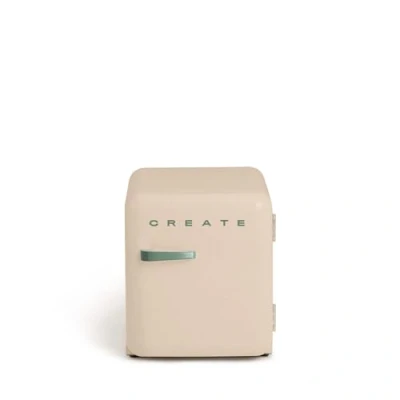 Image de CREATE / RETRO FRIDGE 50 SAGE/Réfrigérateur sable poignée vert sauge/ 85W, minibar, une étagère, design rétro, cm, deux étagères, capacité de 48L, basse consommation, 50x44x49,8 cm