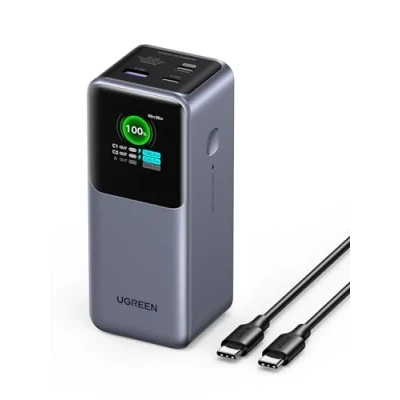 Image de UGREEN Nexode Batterie Externe 20000mAh 130W Power Bank USB C Charge Rapide de 3 Ports PD QC 3.0 Écran Numérique Compatible avec iPhone 16 Plus Pro Max 15 Galaxy S24 Ultra MacBook Air iPad