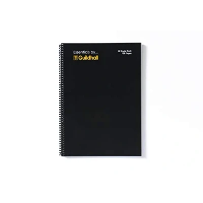 Image de Exacompta Réf GES7421Z Guildhall Carnet de comptes Essentials à spirales A4, 297 x 210 mm, 192 pages papier pré imprimé 80 g/m² Recettes, dépenses, résumés