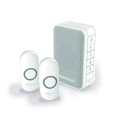 Image de Honeywell Home DC313NFB Series 3 Carillon portable LED avec deux boutons poussoirs Blanc