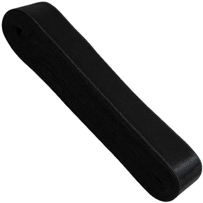 Image de AERZETIX C68186 Ruban en satin 10 mètres x 30 mm couleur noir polyester