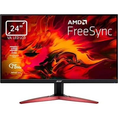 Image de Acer Nitro KG241Y Abii Écran PC Gaming 23.8 &quot; Full HD 75 Hz (1920x1080, 16:9, FreeSync, 1ms VRB, 250 Nits, ComfyView, BluelightShield, Flickerless, VGA/2HDMI), Moniteur Gamer, Couleur Noir
