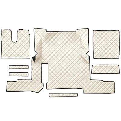 Image de F CORE Tapis de entierement Le Sol Camion compatibilité pour Man TGX 01.18 03.20 AUTOMAT 1 Tiroir Champagne