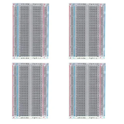 Image de Oiyagai Lot de 4 Mini Plaques Protoboard en Plastique Transparent, 400 Points, pour Prototypage Circuits