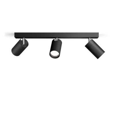 Image de Philips Idris 3 head spot, lampe GU10 non incluse, noir, IP44, résistant à l&#039;eau