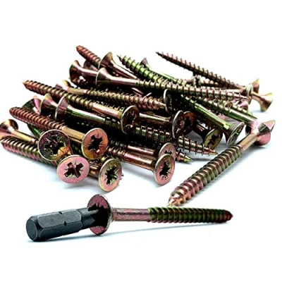 Image de DOJA Barcelona Vis a Bois Tete Fraisee 50 cruciforme 6x100 mms+Embout PZ2 d&#039;Assemblage pour aggloméré à Autotaraudeuses Autoperceuses