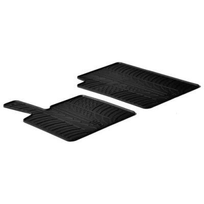 Image de Gledring 0276 Ensemble de tapis sol Caoutchouc 2 noir 750mm 550mm SMART: Fortwo II Coupe