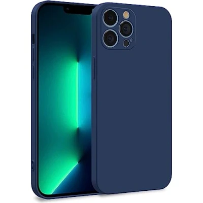 Image de MyGadget Coque Compatible avec Apple iPhone 13 Pro Max Case TPU Souple &amp; Soft Doublure Microfibre Cover Protection Extra Fine Légère Bleu Foncé