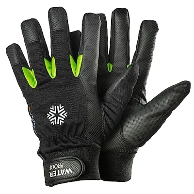 Image de Ejendals Tegera 517 Gant en cuir synthétique Taille 11 Noir/Vert