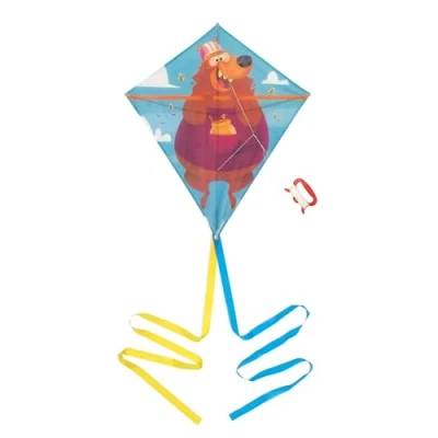 Image de Cerf Volant Enfant Applepop Motif Ours Forme Losange Jeu de Plein Air et Plage d&#039;Adresse Dès 5 Ans