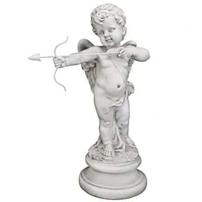 Image de Design Toscano SH94142 Statue de Cupidon Saint Valentin Message d&#039;Amour Résine