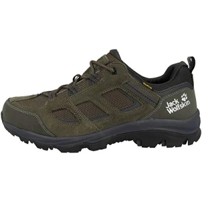 Image de Jack Wolfskin VOJO 3 Texapore LOW Chaussures de marche, Homme, Taille: 44, Khaki/phantom Cuir et textile
