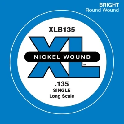 Image de D&#039;Addario XLB135 Corde seule longue avec filet en nickel pour basse Calibre .135