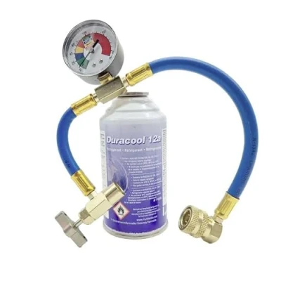 Image de Pack 1 canette Duracool 12a et un flexible de recharge R134a basse pression