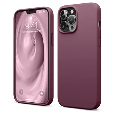 Image de elago Coque en Silicone Liquide Compatible avec iPhone 13 Pro Max (6,7&quot;), de qualité supérieure, Protection intégrale téléphone à 3 Couches résistante aux Chocs, Doublure