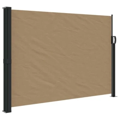 Image de vidaXL Auvent latéral rétractable Taupe 140x600 cm, écran d’intimité de Jardin, Brise Vue Balcon, d&#039;extérieur, d&#039;extérieur