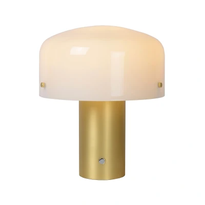 Image de Lucide Timon lampe à poser Ø 27 x 35 cm 3 niveaux de gradation or mat et opale