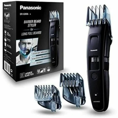 Image de Panasonic Personalcare ER GB86 K503 Tondeuse barbe Spécial barbes longues 58 Réglages 3 accessoires 50 min d&#039;autonomie Charge en 1 heure Wet &amp; Dry Moteur Torque Noir