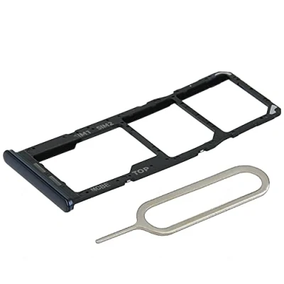 Image de MMOBIEL Tiroir Carte Dual SIM de Rechange Compatible avec Samsung Galaxy M32 2021 INCL. l&#039;épingle Support Noir