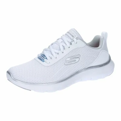 Image de Skechers Femme Flex Appeal Appel Flexible 5.0, White Mesh/Silver Trim, 36 EU