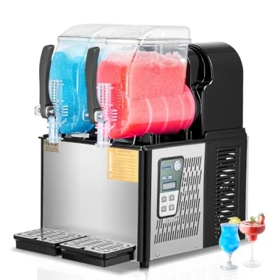 Image de VEVOR Commerciële Slushy Machine 4Lx2 Margarita Smoothie Frozen Drink Maker