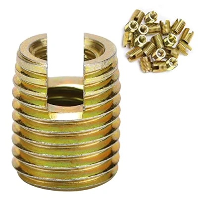 Image de 20pcs 302 Acier Carbone Inserts FiletéS Autotaraudeurs Kit De RéParation Bagues Vis Insert Filetage (M6*1.0 ExtéRieur M10*1.5)