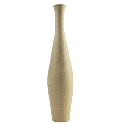 Image de Décopatch HD013O Un support en papier brun mâché 6x6x29,5 cm Waterproof Vase freesia