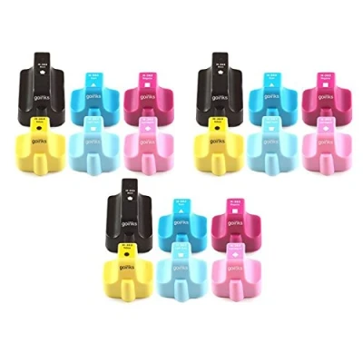 Image de Go Inks 3 Ensemble de 6 Cartouches d&#039;encre à remplacer HP 363 Compatible/Non OEM pour Photosmart Imprimantes (18 Encres)