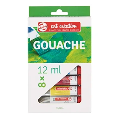 Image de Talens Art Creation Set d&#039;initiation à la gouache avec 8 couleurs (tubes de 12 ml) Peinture pour adulte