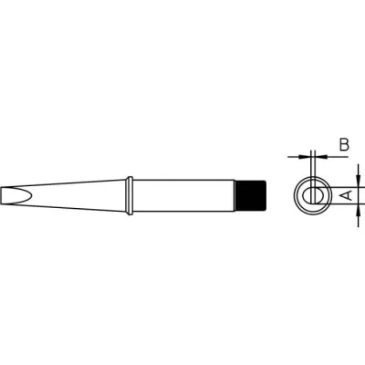 Image de Panne de fer à souder WELLER 4CT6C8 1 Forme burin Taille 3.2 mm pièce