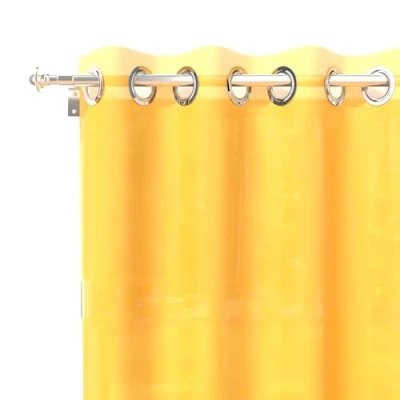Image de Soleil d&#039;ocre, Alix Voilage à Oeillets, Polyester, Jaune radieux, 135x180 cm