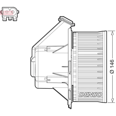 Image de DENSO DEA17032 Pulseur d&#039;Air pour véhicules avec direction à gauche MERCEDES BENZ: Sprinter 3.5 T Van, 3 Bus