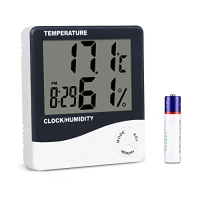 Image de Mengshen Thermomètre hygromètre numérique, température intérieure jauge d&#039;humidité mètre pour la maison bureau serre sous sol voiture babyroom, TH02
