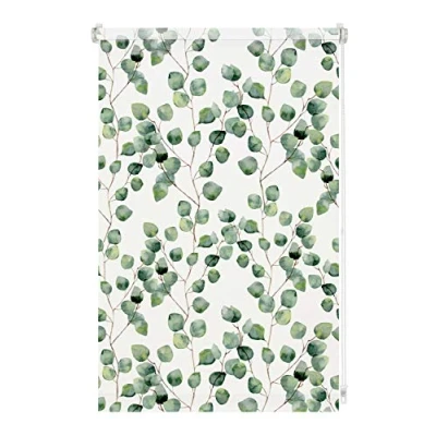 Image de GARDINIA Enrouleur Digiprint Isabella, fixation par serrage, Store à lumière du jour avec impression numérique, Opaque, Toutes les pièces de incluses, Blanc/décor, 90 x 150 cm (lxH)