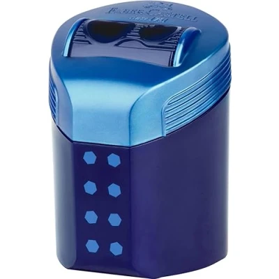 Image de Faber Castell Boîte à aiguiser double trou Rollon Dots Couleurs assorties Noir minuit, bleu foncé