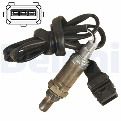 Image de DELPHI ES10262 12B1 Sonde lambda doigt, chauffé VOLKSWAGEN: Corrado, GOLF 2, Polo II Coupe
