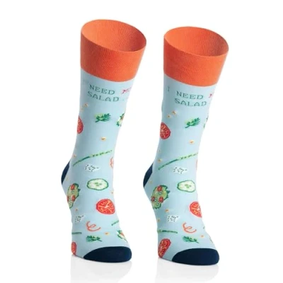 Image de More I Chaussettes Dépareillées Mi Mollet en Coton de Couleurs Amusant Thème Multicolores à Motif Fou Etranges pour Hommes et Femmes 1 paire