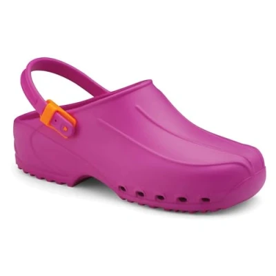 Image de Gima Sabots Professionnels Ultralégers avec Lanière, Unisex, Anatomiques, Antidérapants, Antichocs, Antistatiques, Tige Non Perforée, Semelle Couleur Fuchsia, Taille EU 37, 1 Paire