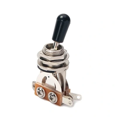 Image de Alnicov Interrupteur à bascule 3 voies pour guitare basse Les Paul LP, pointe noire