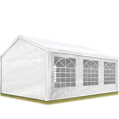 Image de TOOLPORT Tente de réception 4x6 m pavillon Blanc bâche PE 350 N imperméable Jardin