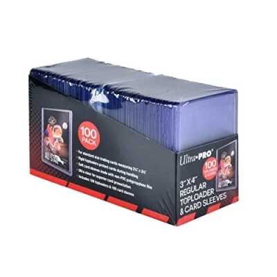 Image de Ultra Pro 3&quot; x 4&quot; Clear for Collectible Trading Cards (Includes and Sleeves) 7,6 10,2 cm Transparentes pour Cartes à Collectionner (Comprend toploaders et 100 Pochettes) Enfant, Multicolore, 3x4