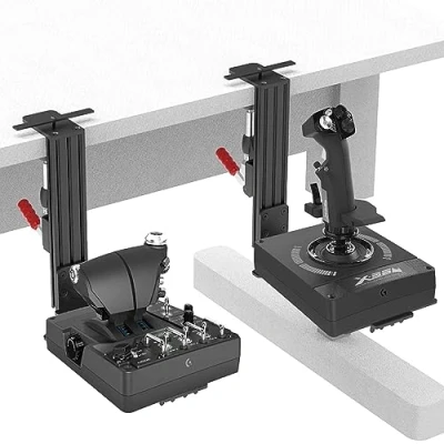 Image de Hotas Support de bureau universel pour Thrustmaster Warthog 10C&amp;Throttle/Winwing Orion 1&amp;2/VPC T 50CM3 Virpil/T.16000M FCS/TCA Officer Pack Airbus/VKB Gunfighter MK.lll/Logitech X52/X52 Pro/X55/X56